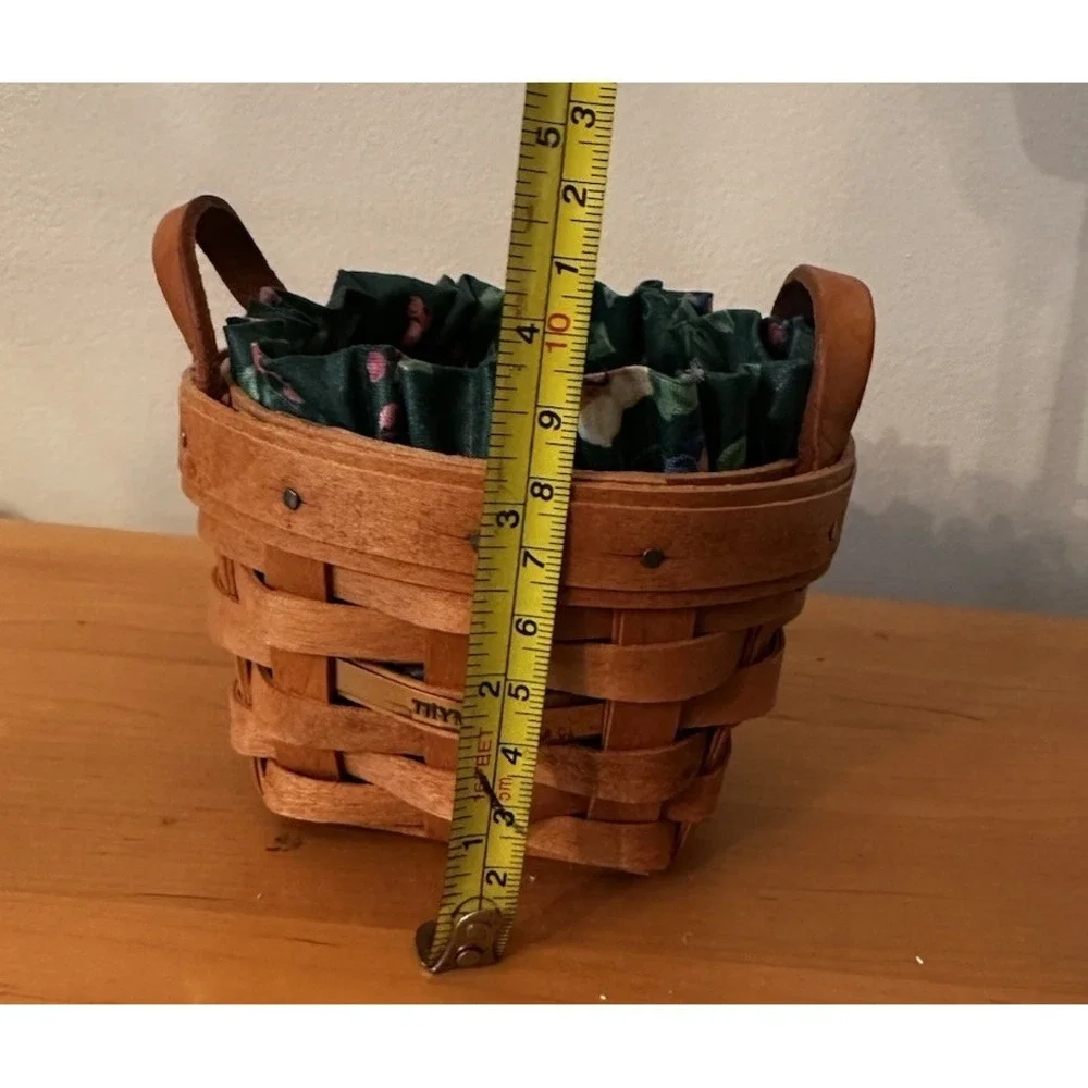 Longaberger Thyme Basket With‎ Green Liner And Liner